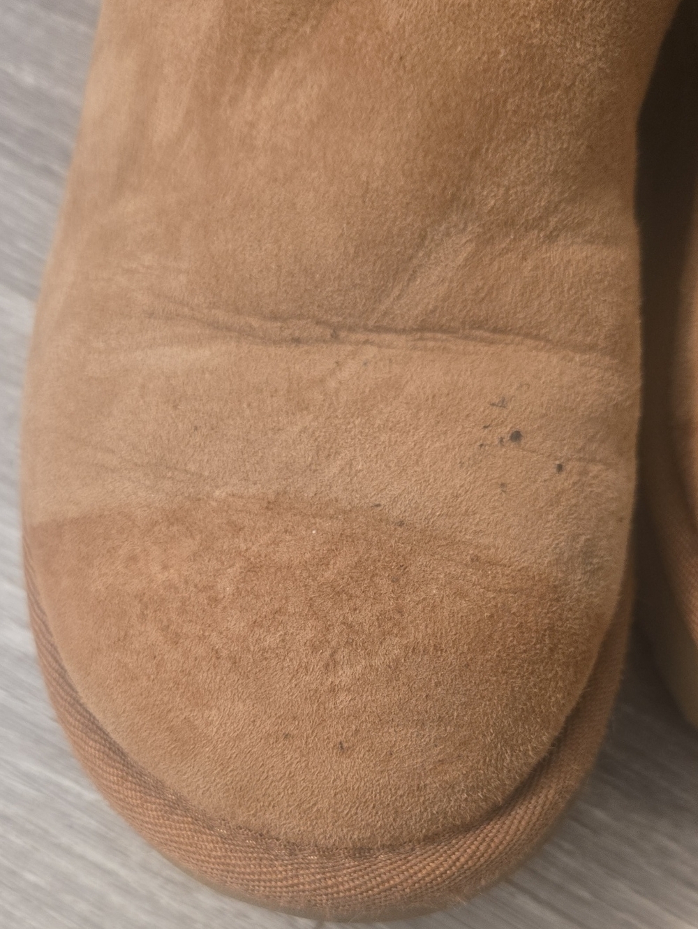 UGG Classic Mini Boots Suede Chestnut Tan US Women's Size 6 - Picture 3 of 5